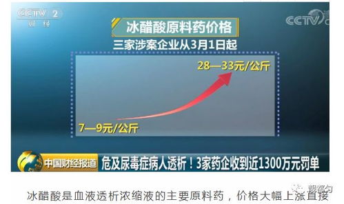 怒 危及尿毒症病人透析 该 3家药企被罚款近1300万